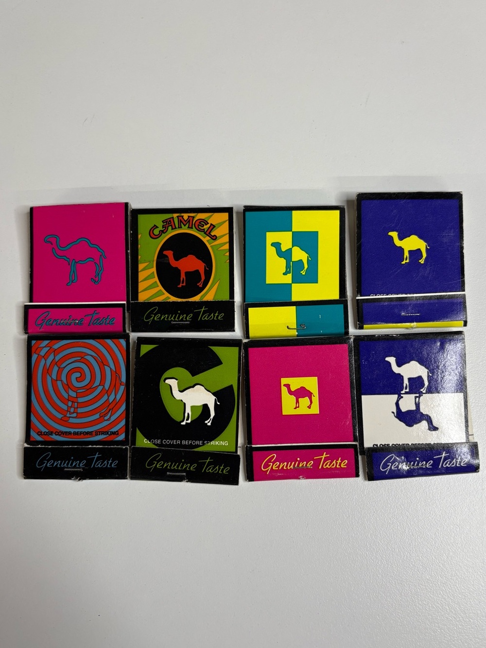 Unused Vintage 1995 Camel Matchbook Set Of Eight Colorful